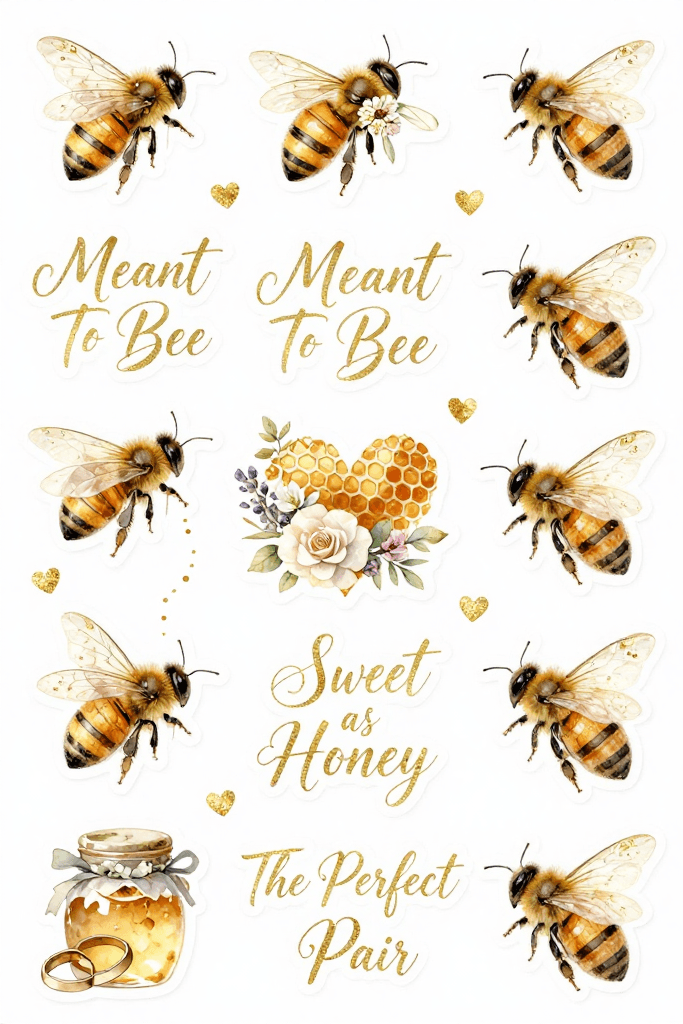 Meant To Bee Stickers Printable