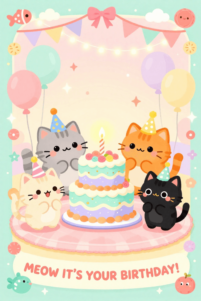 Meow It's Your Birthday Ecard