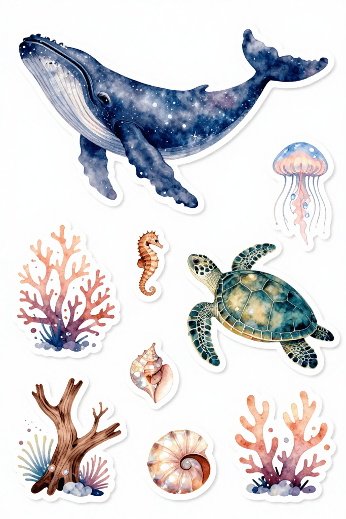 Ocean Variety Stickers Printable