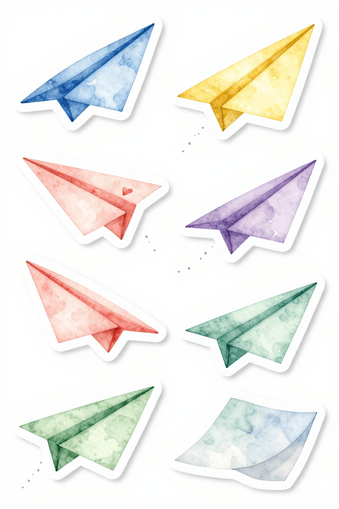 Paper Plane Stickers Printable