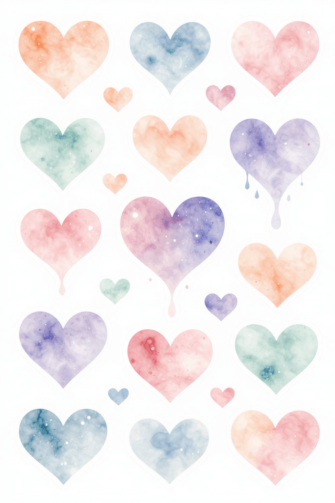 Heart Stickers 2 Printable