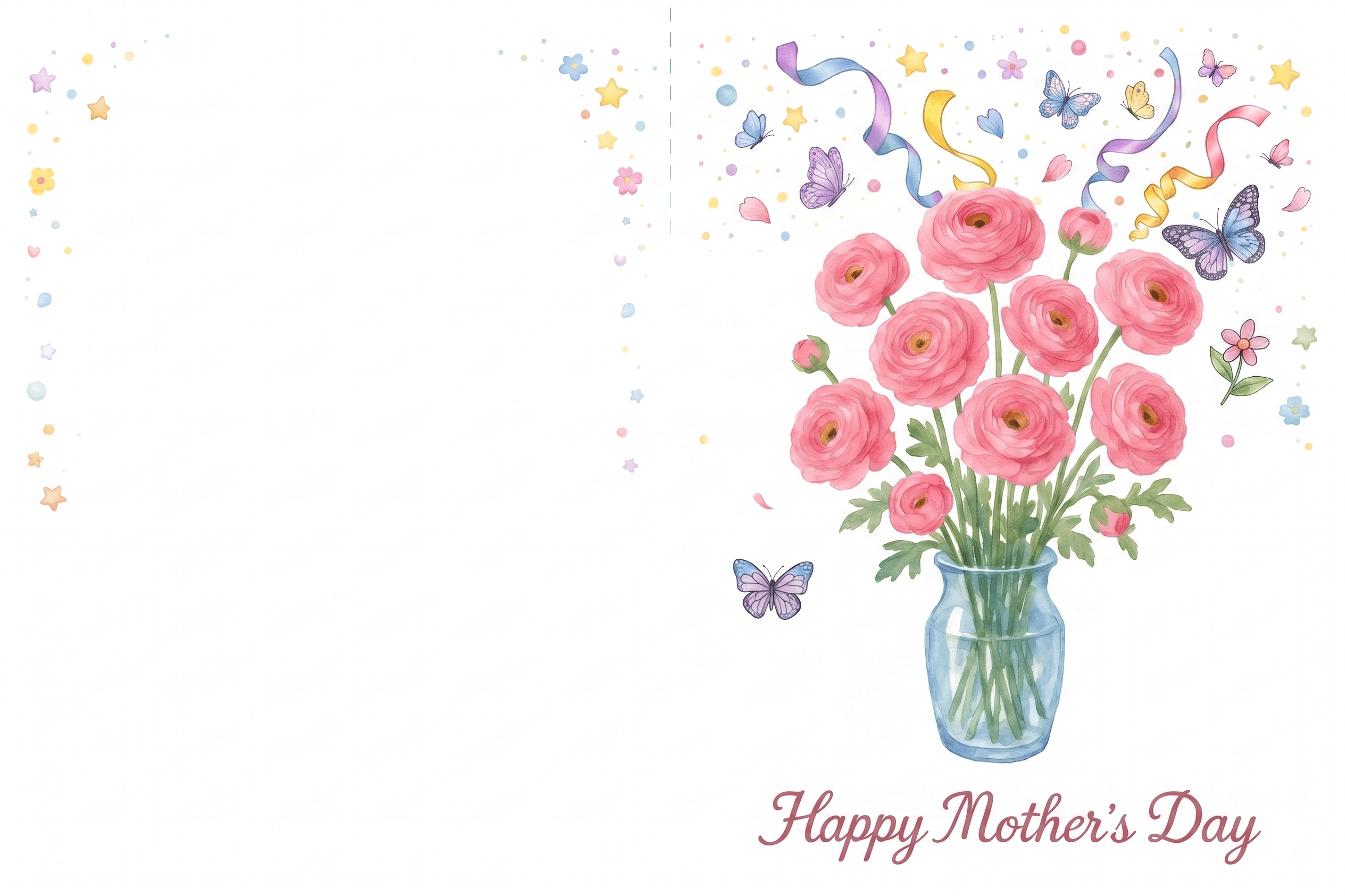 Happy Mother's Day Ranunculus Printable Card