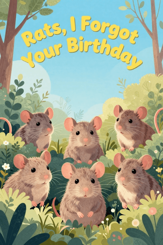 Rats I Forgot Your Birthday Ecard