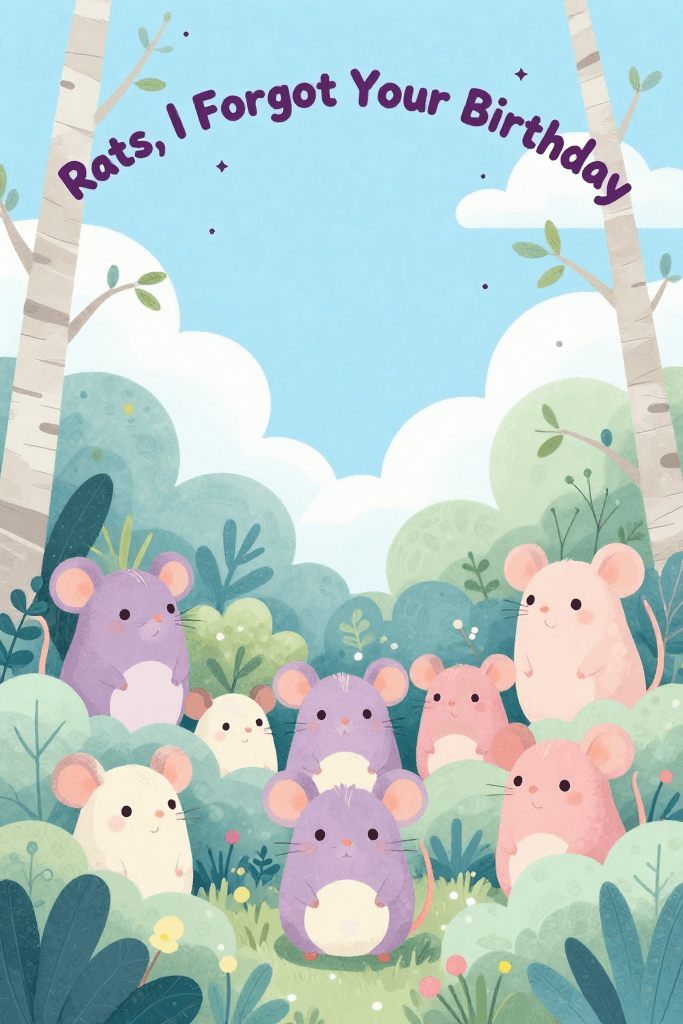 Rats I Forgot Your Birthday Pastel Ecard