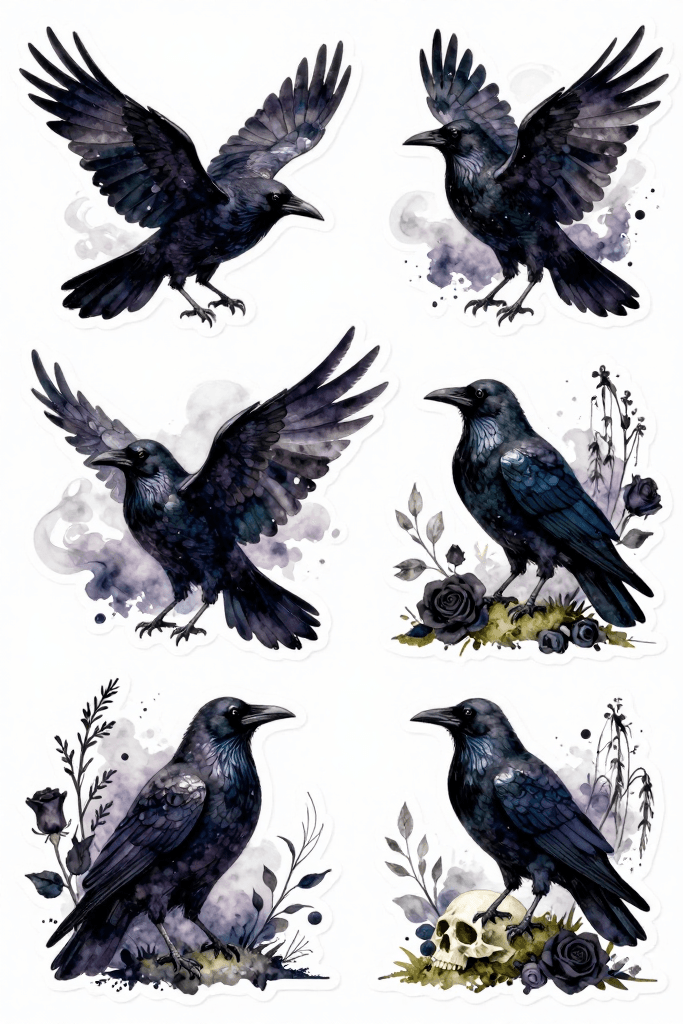 Raven Stickers Printable