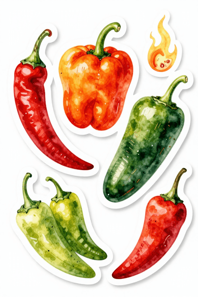 Pepper Stickers Printable