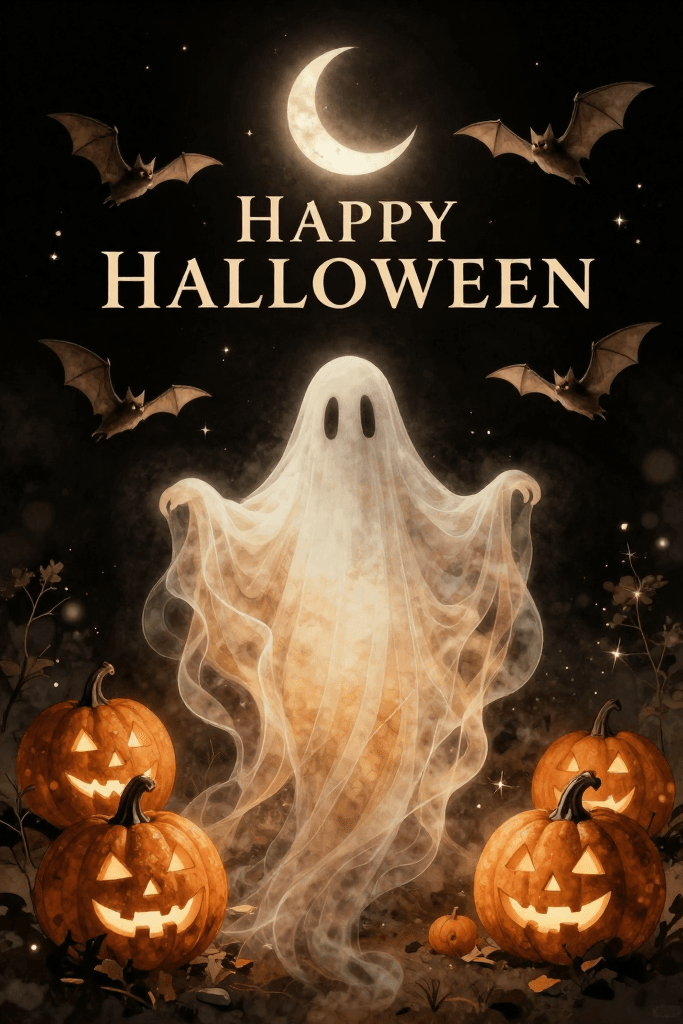 Happy Halloween Ghost Ecard