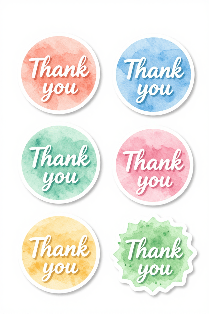 Thank You Stickers Printable