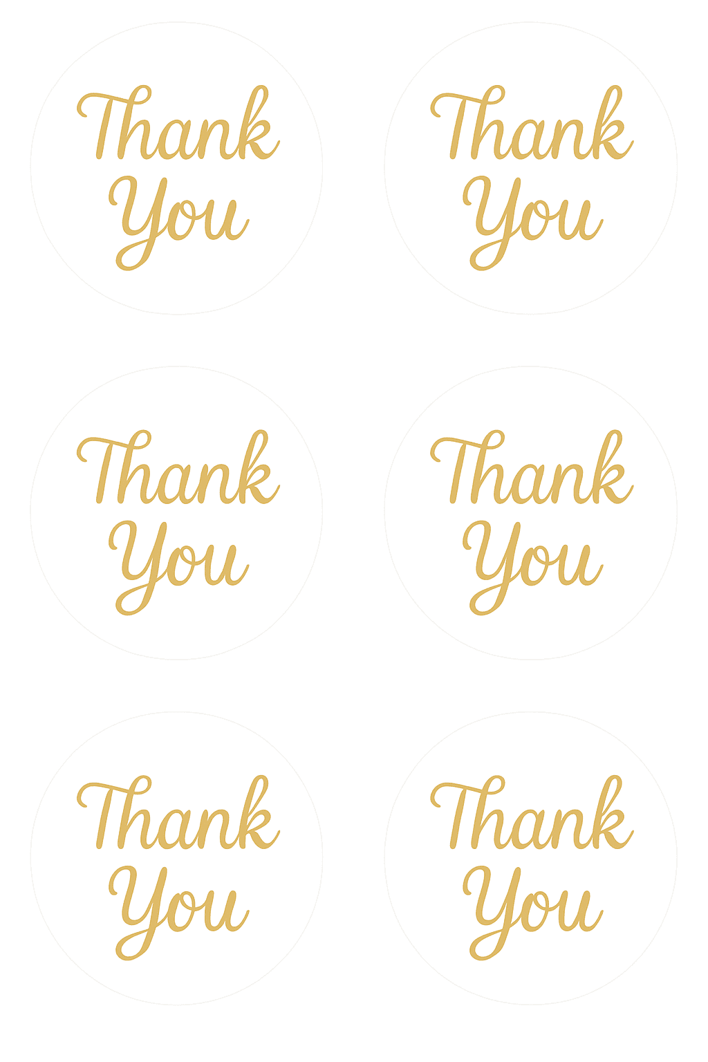 Thank You Stickers 2 Printable