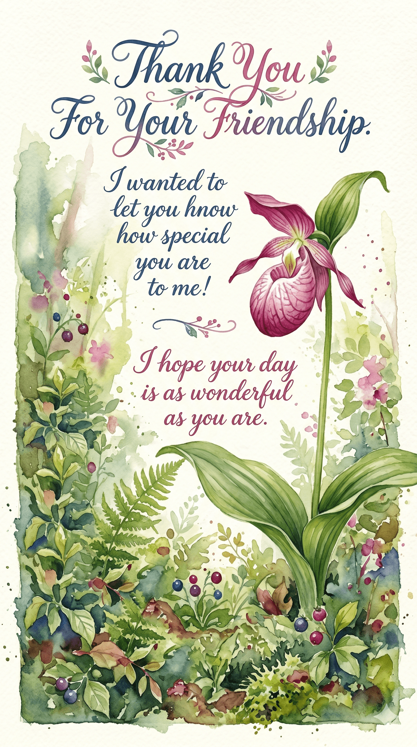 Thank You For Your Friendship Ecard