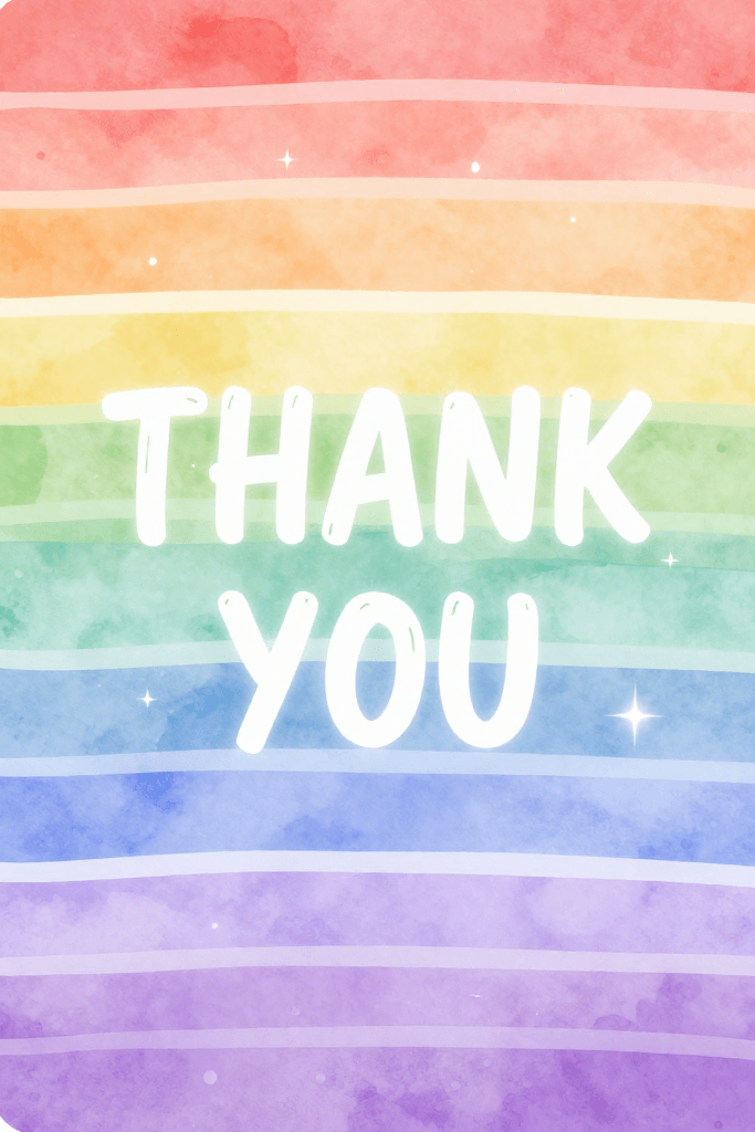 Rainbow Thank You Ecard