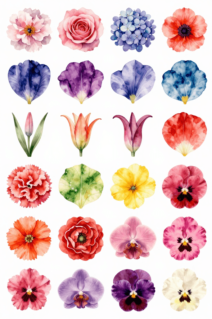 Variety Flower Stickers Printable