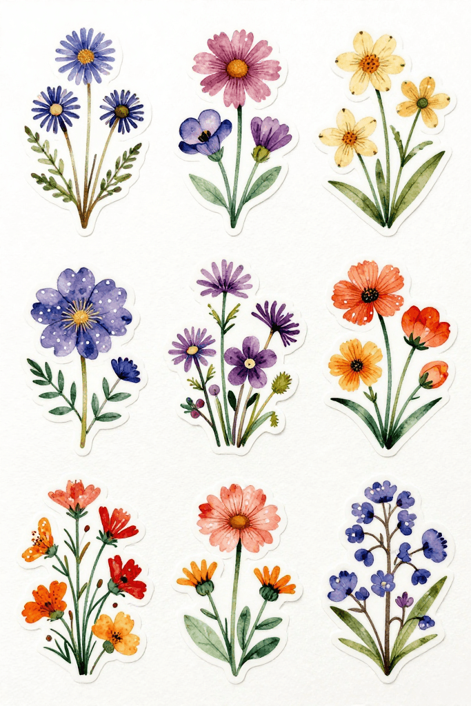 Wildflower Stickers Printable