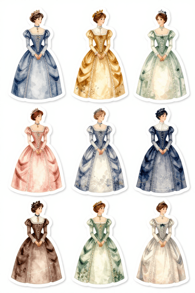 Victorian Aesthetic - Victorian Lady Stickers