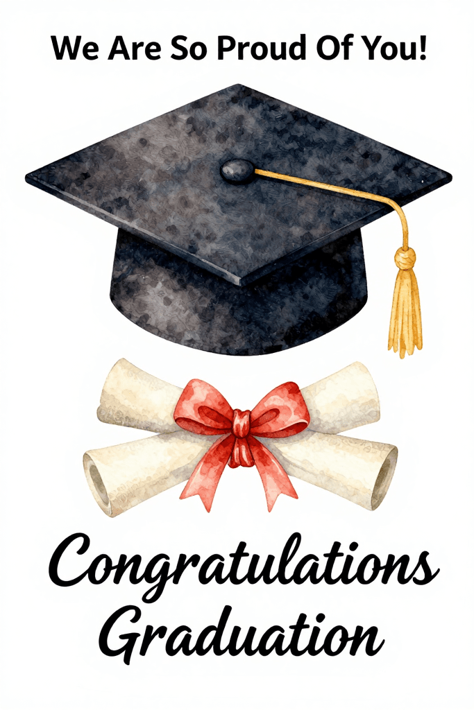 We Are So Proud Of You! Graduation Cap Ecard