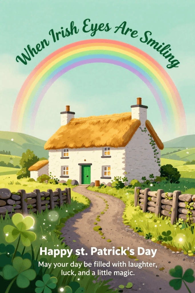 When Irish Eyes Are Smiling. May your day be filled with laughter, luck, and magic Ecard