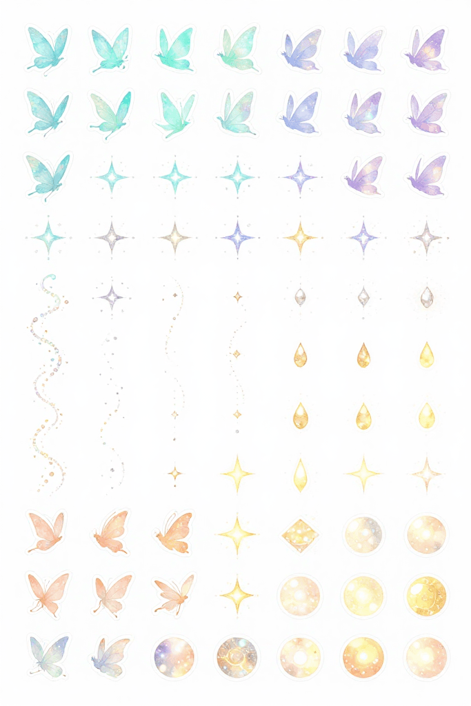 Whimsical Fairies Stickers Printables