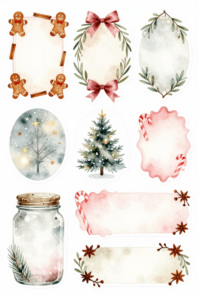 Winter Label Stickers Printable