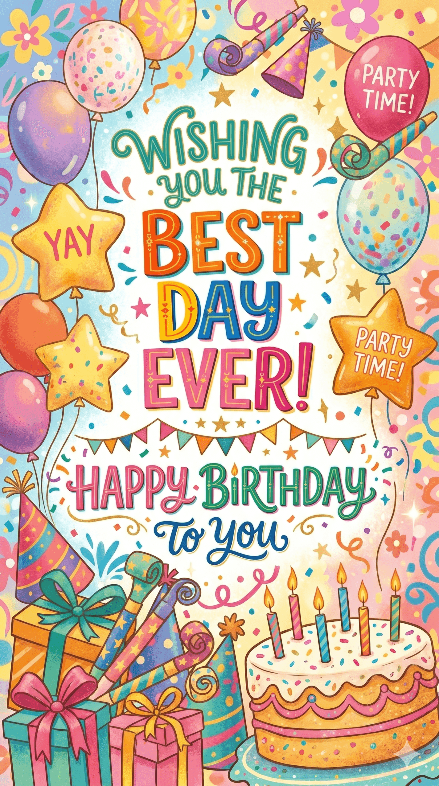 Wishing You The Best Day Ever Birthday Ecard