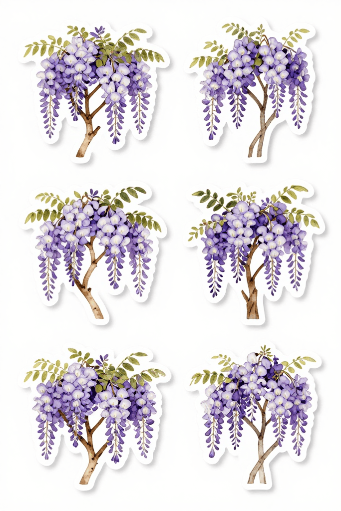Wisteria Tree Stickers Printable