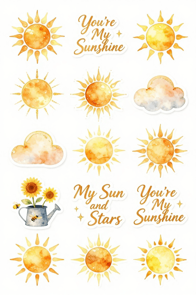 Sunshine Stickers Printable