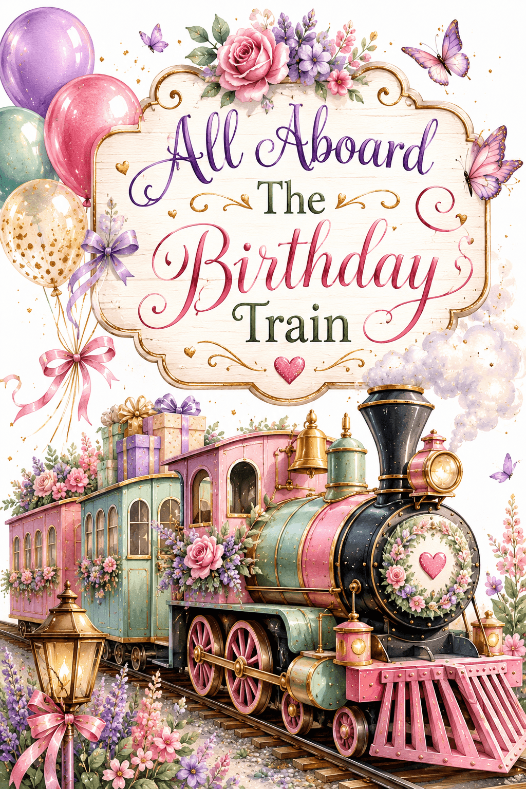 All Aboard The Birthday Train Ecard