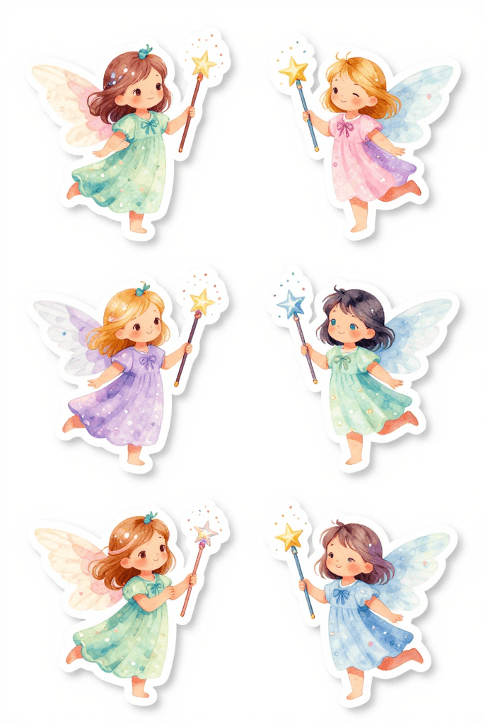 Angel Fairy Stickers Printable