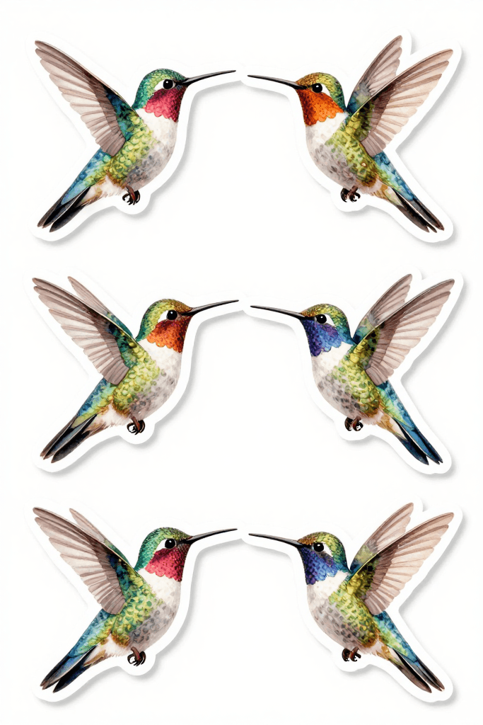 Hummingbird Stickers Printable