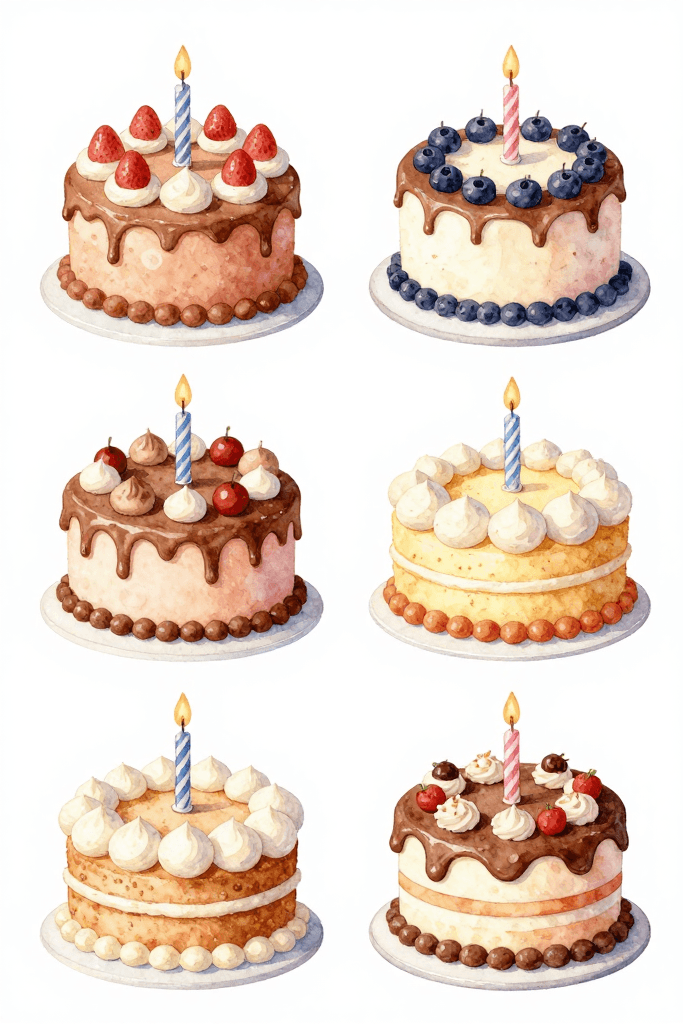 Birthday Cake Stickers Printable