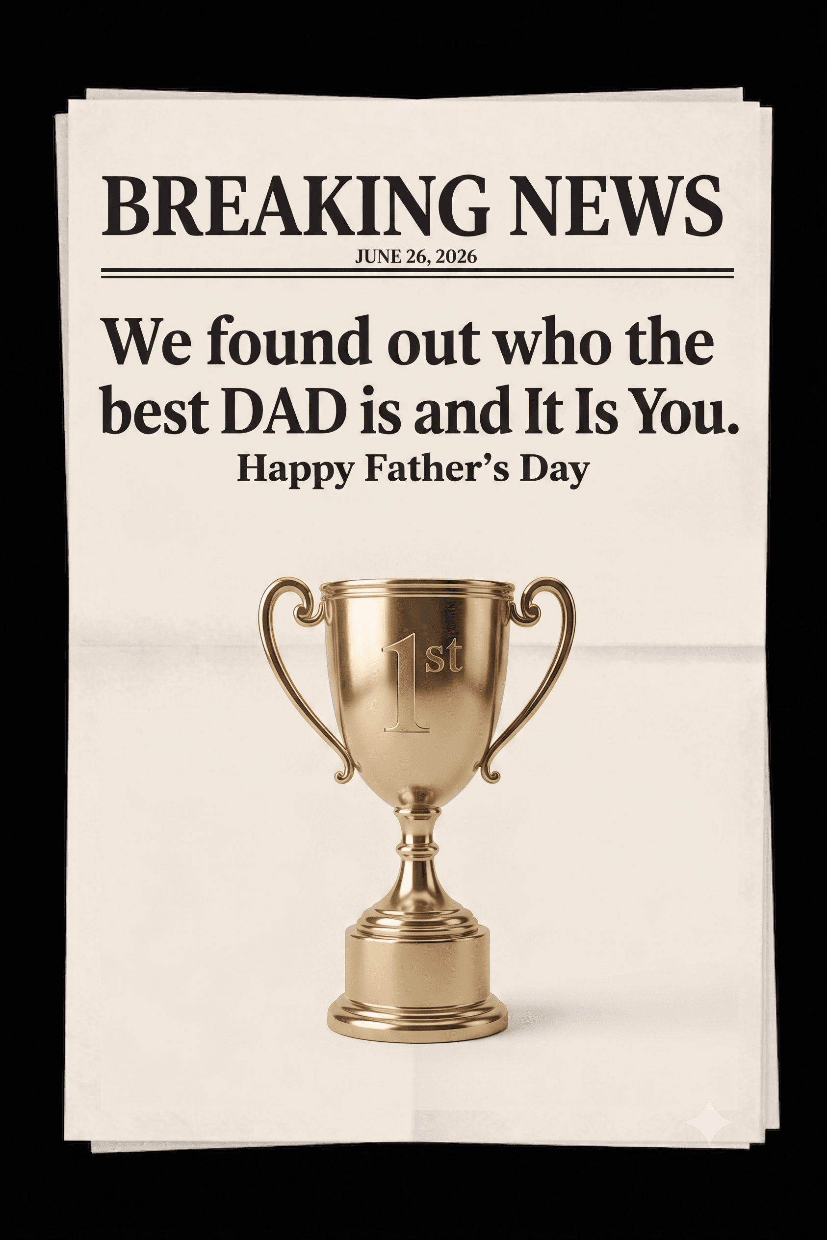 Breaking News Father's Day Ecard