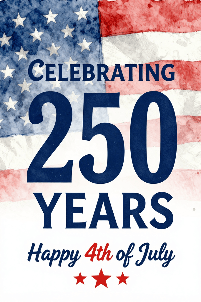 Celebrating 250 Years 4th Of July Ecard