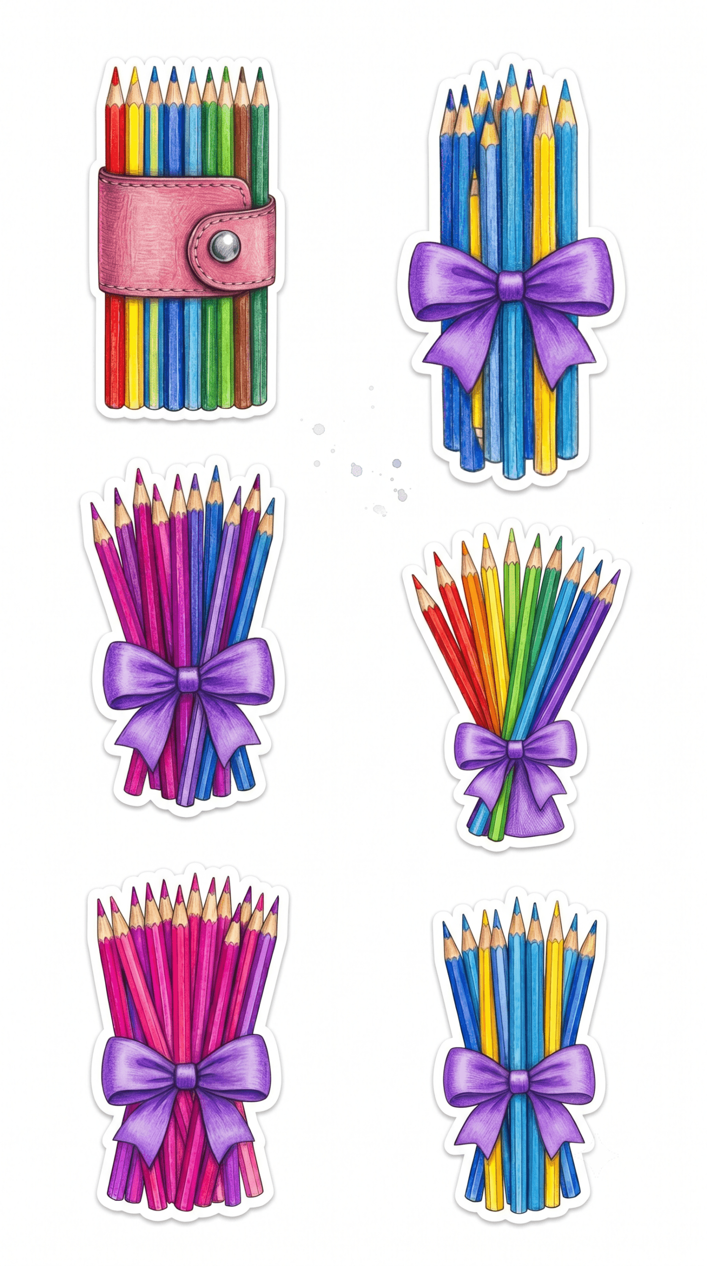 Colored Pencil Stickers Printable