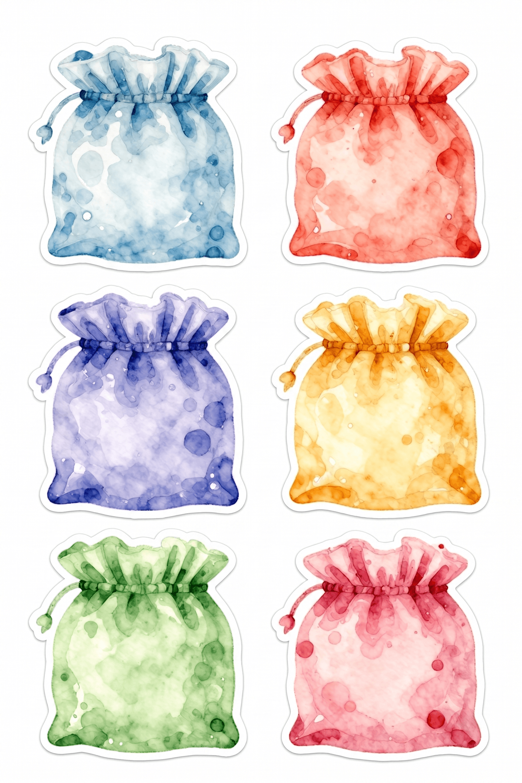 Colorful Pouch Stickers Printable