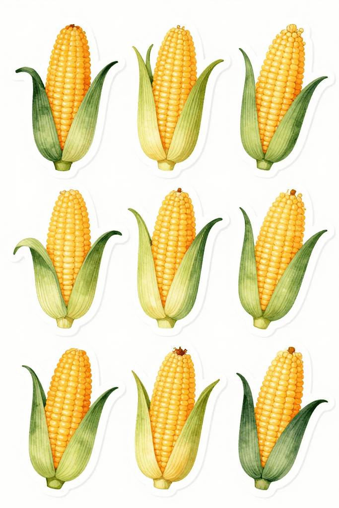 Corn On The Cob Stickers Printable