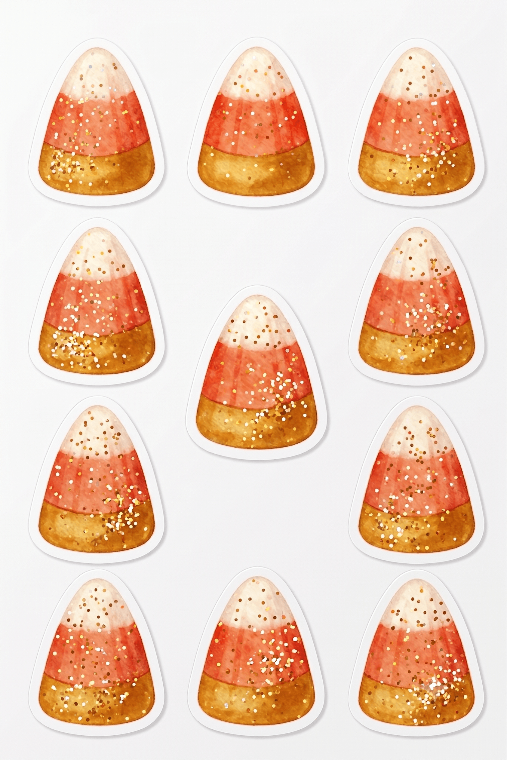 Glittery Candy Corn Stickers Printable