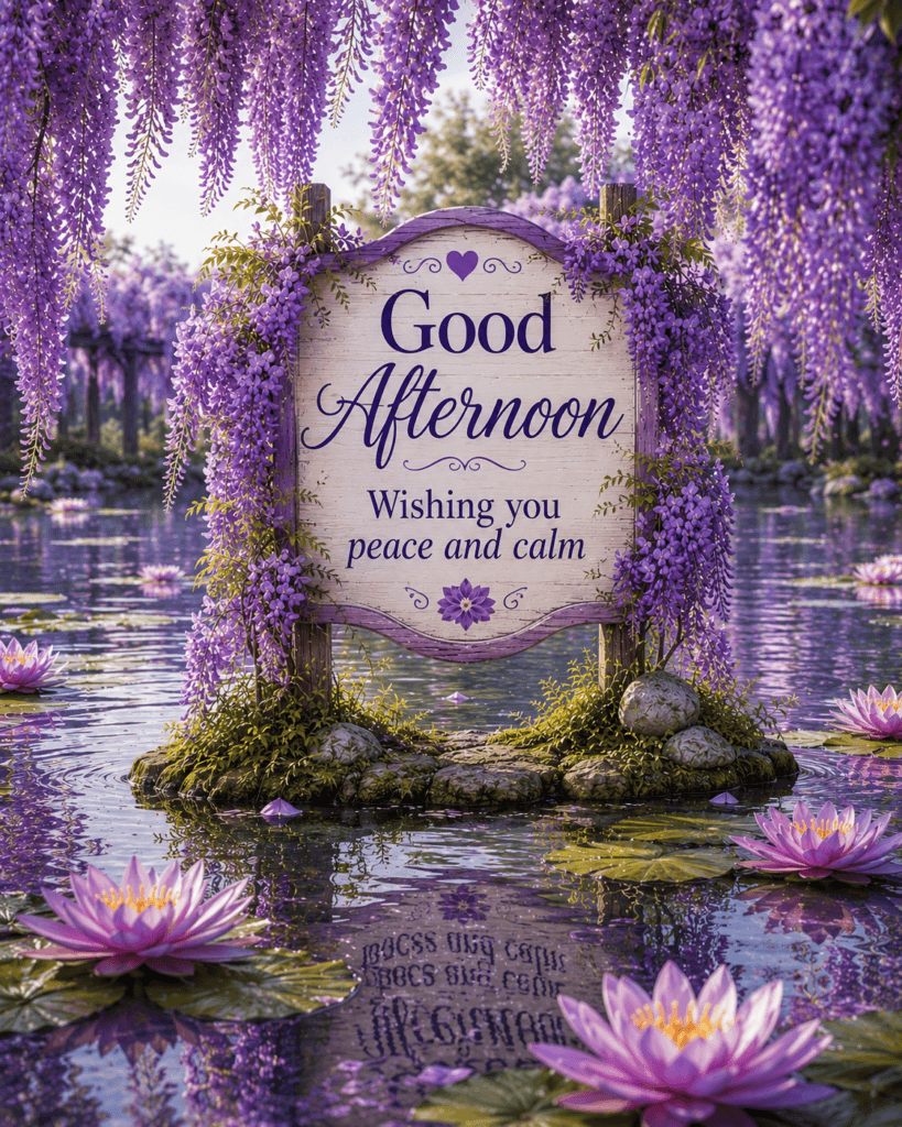 Good Afternoon Wishing You Peace And Calm Ecard