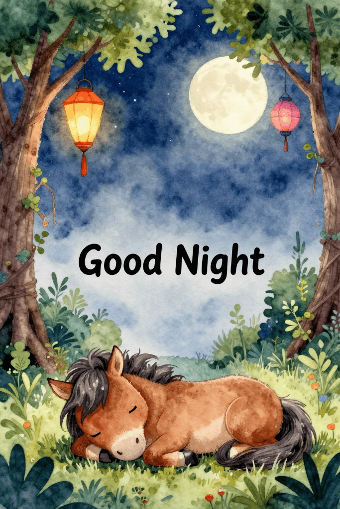 Good Night Horse Ecard