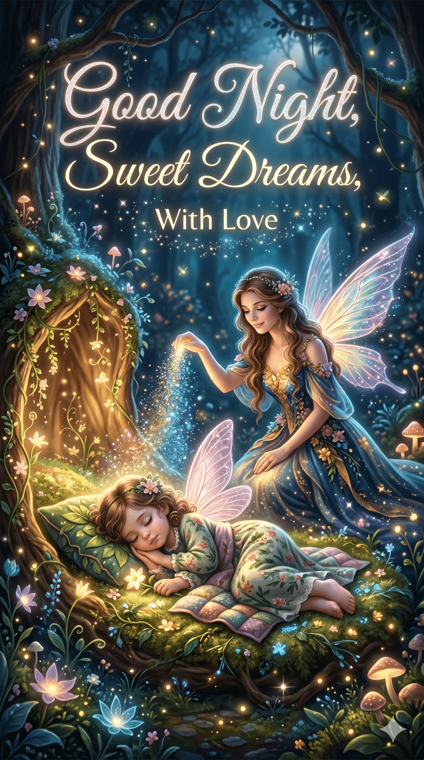 Good Night Sweet Dreams With Love Ecard