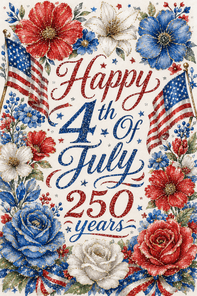 Floral Happy 4th Of July Ecard