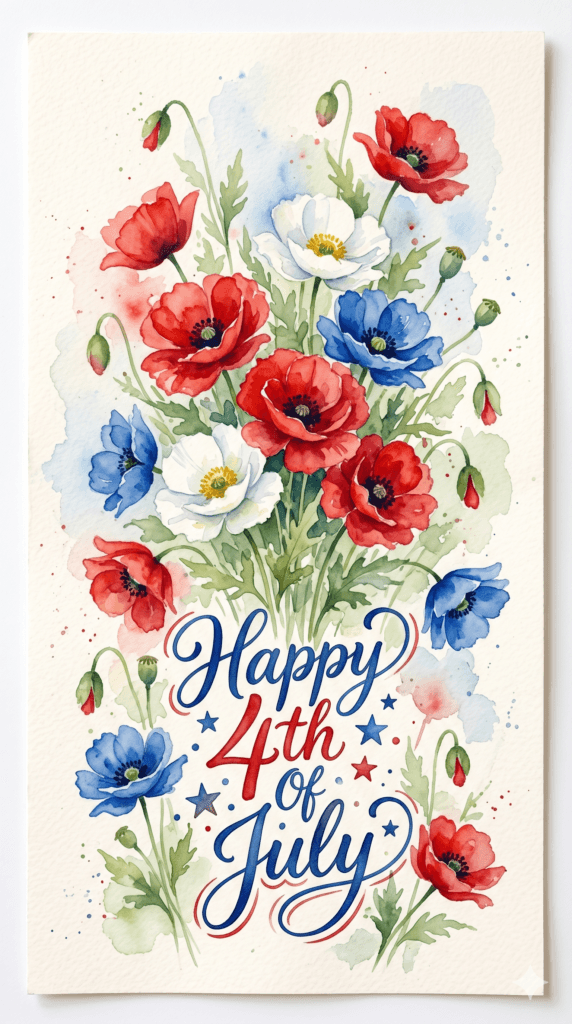 4th Of July Poppies Ecard