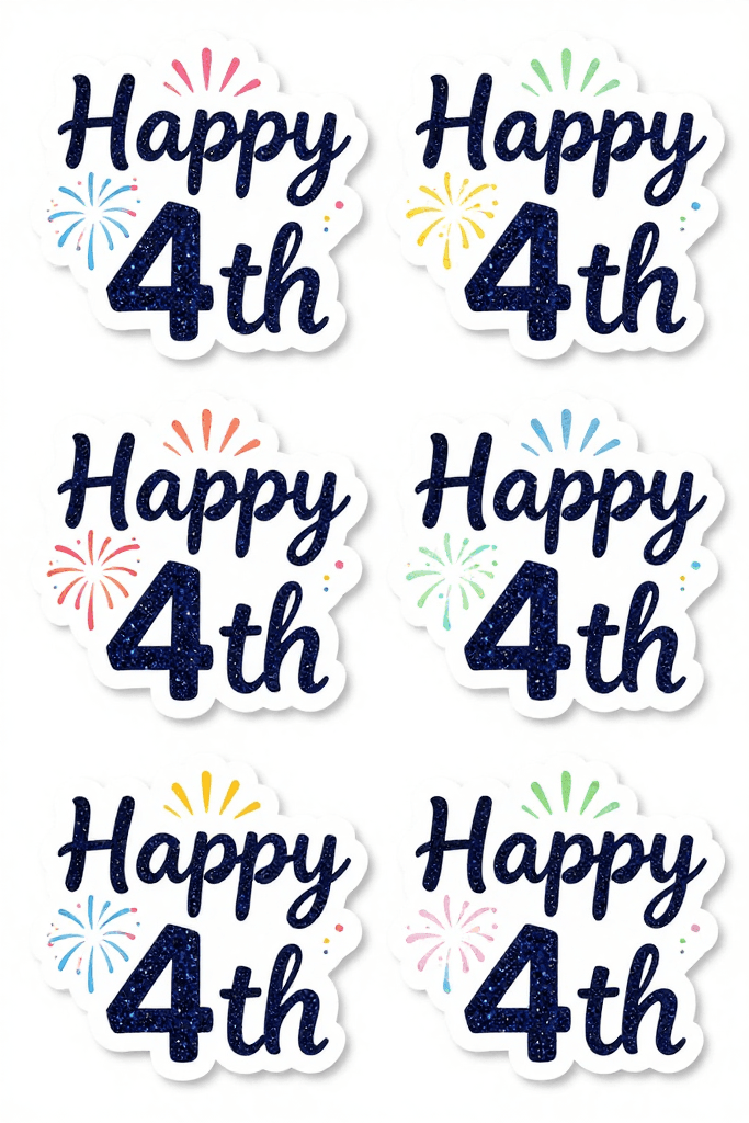 4th Of July Stickers Printable