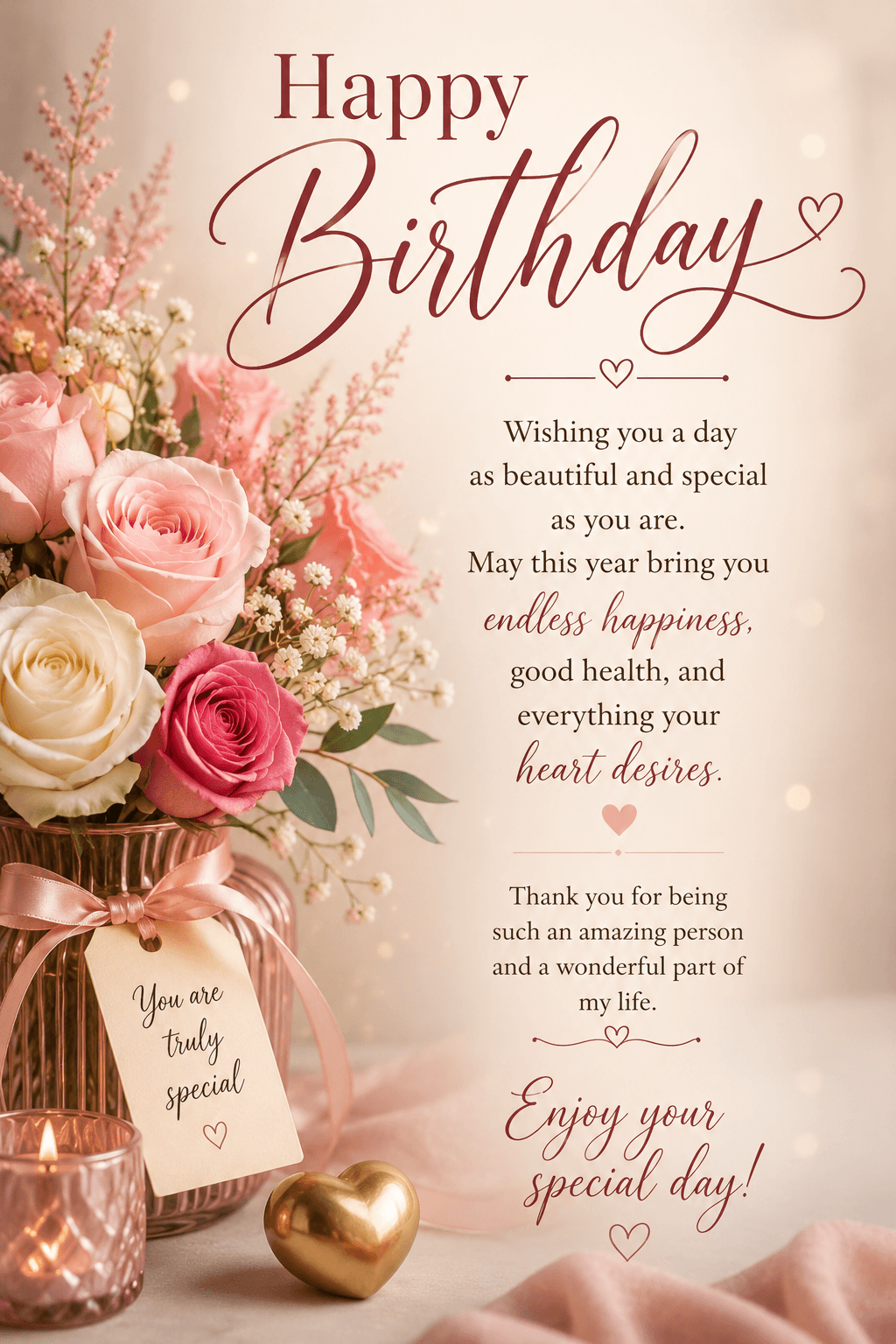 Happy Birthday Endless Happiness Ecard