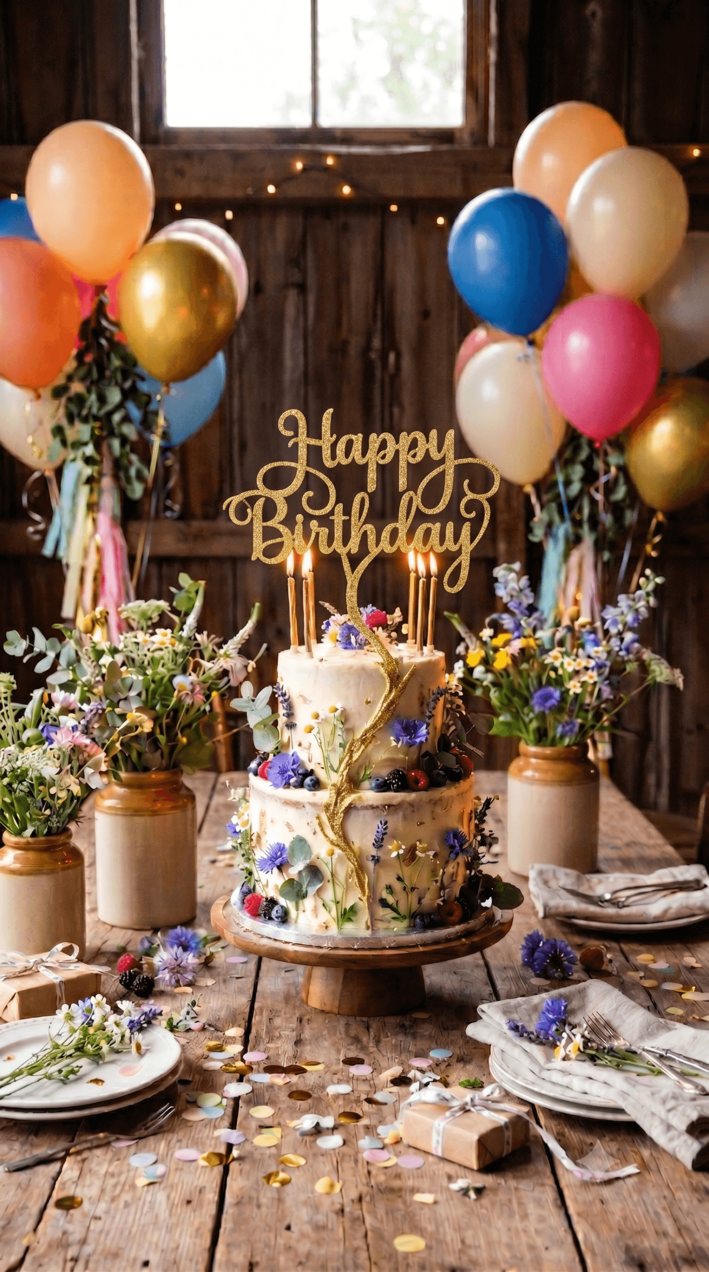 Rustic Happy Birthday Ecard