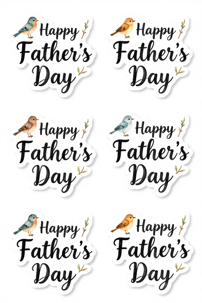 Happy Father's Day Stickers Printable