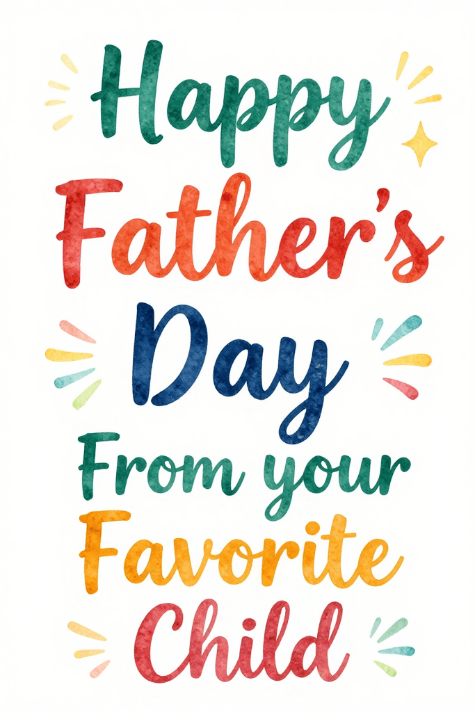 From Your Favorite Father's Day Ecard