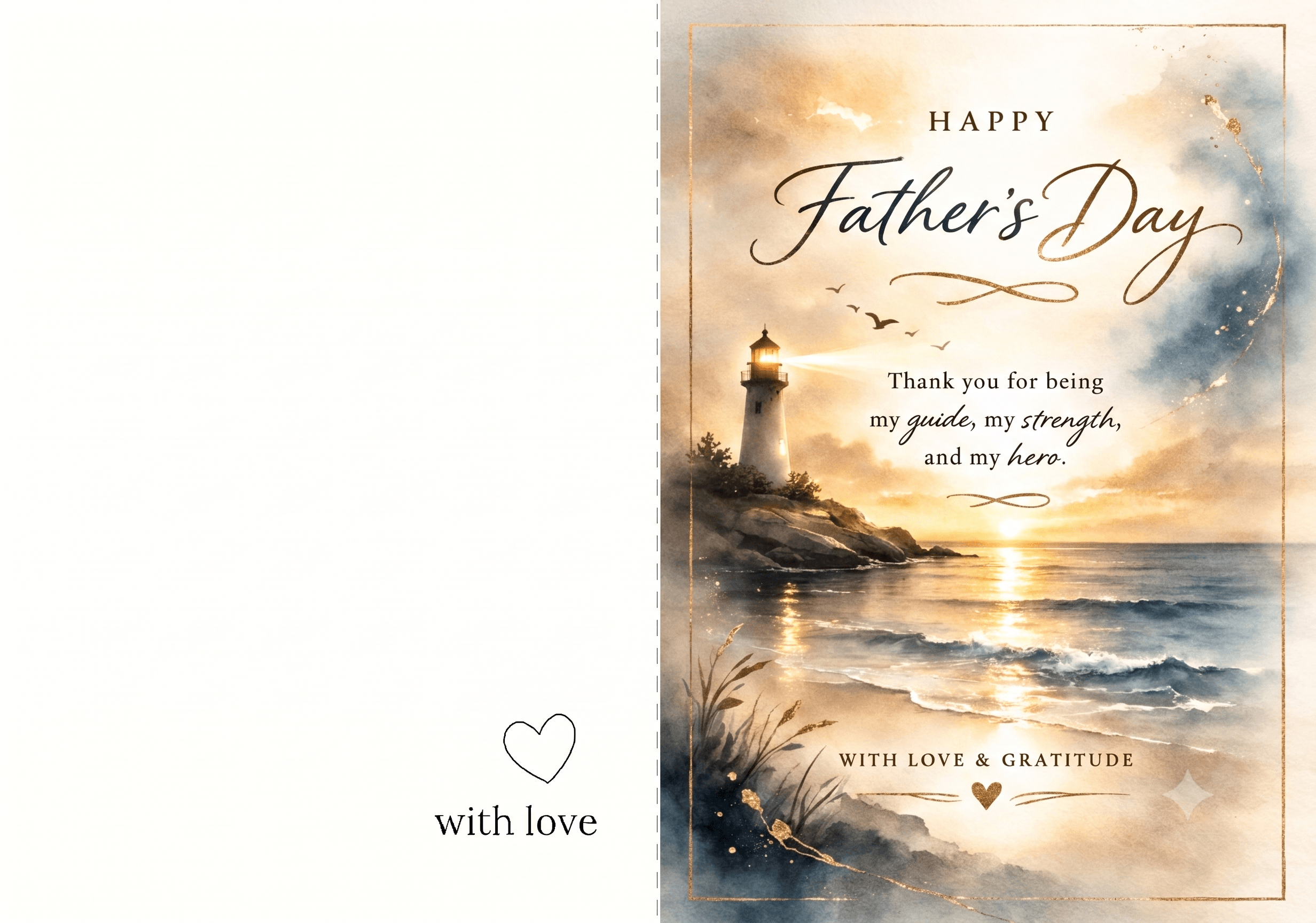Love & Gratitude Father's Day Card Prtinable