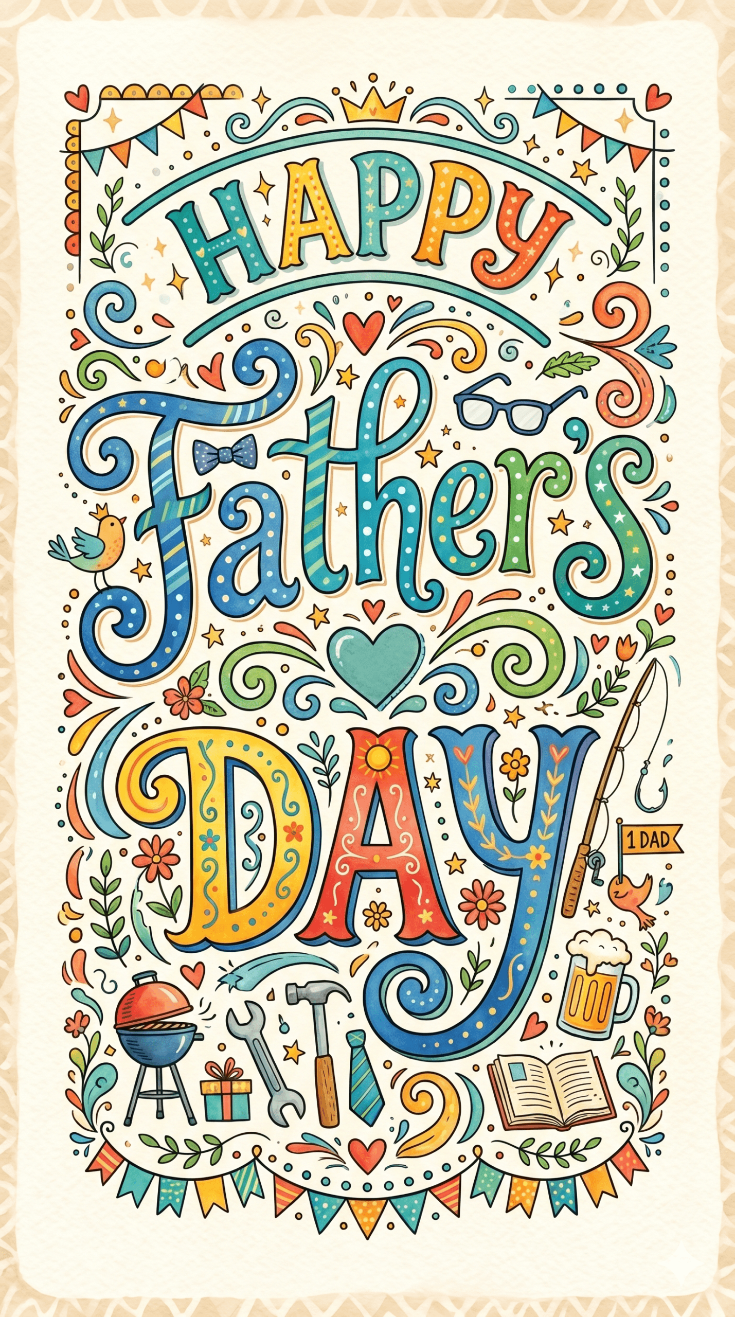 Happy Father's Day Whimsical eCard