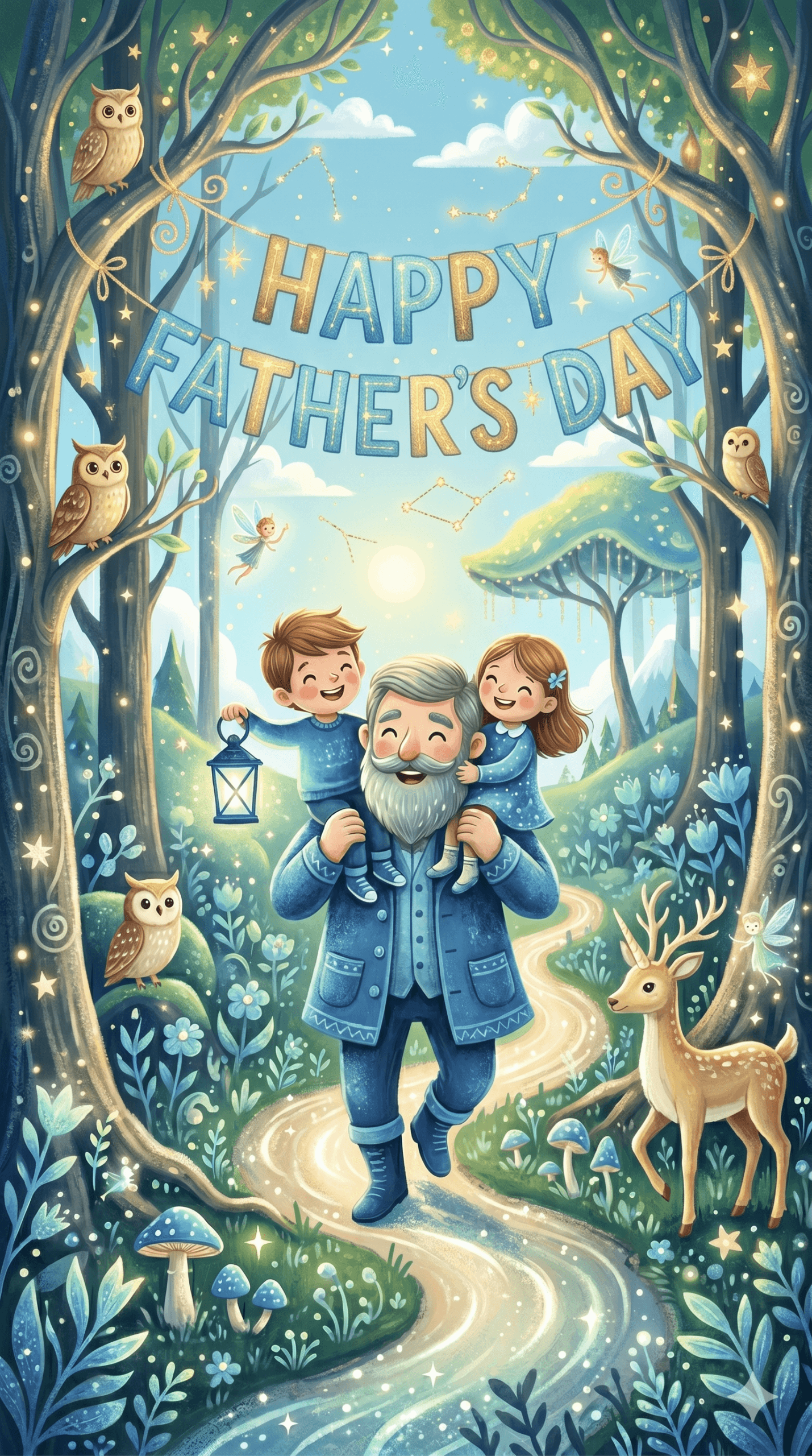 Happy Father's Day Whimsical Ecard