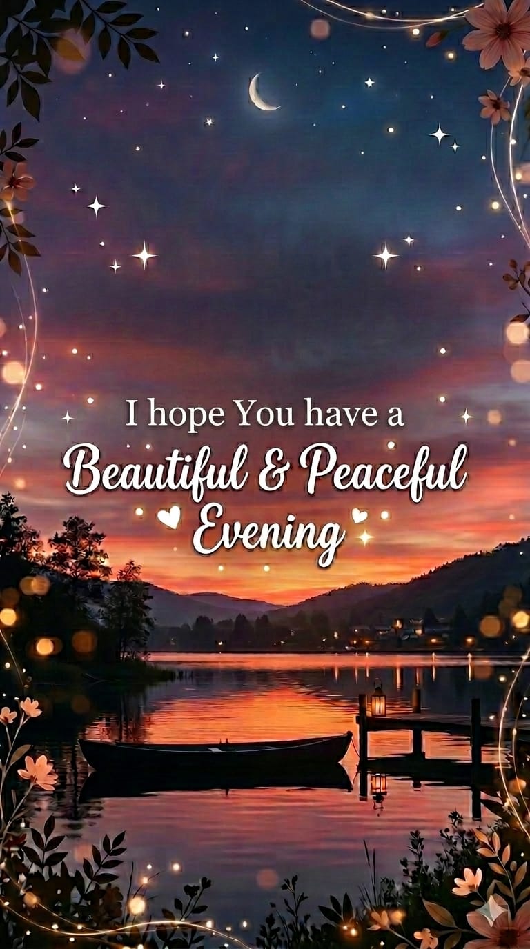 Beautiful And Peaceful Evening Good Night Ecard