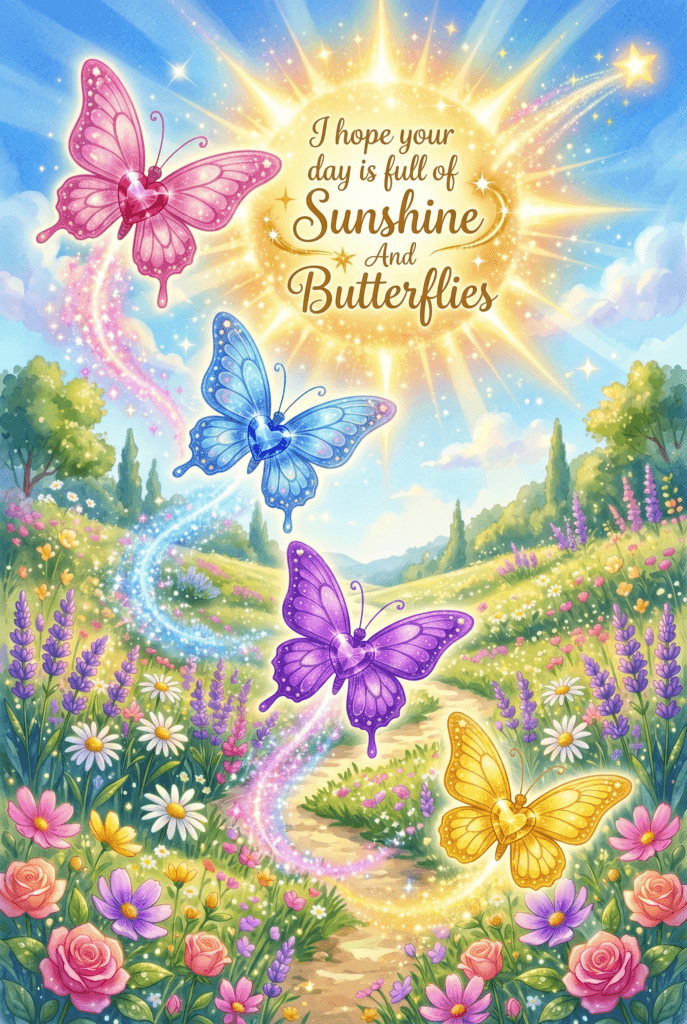 Day Full Of Sunshine And Butterflies Ecard